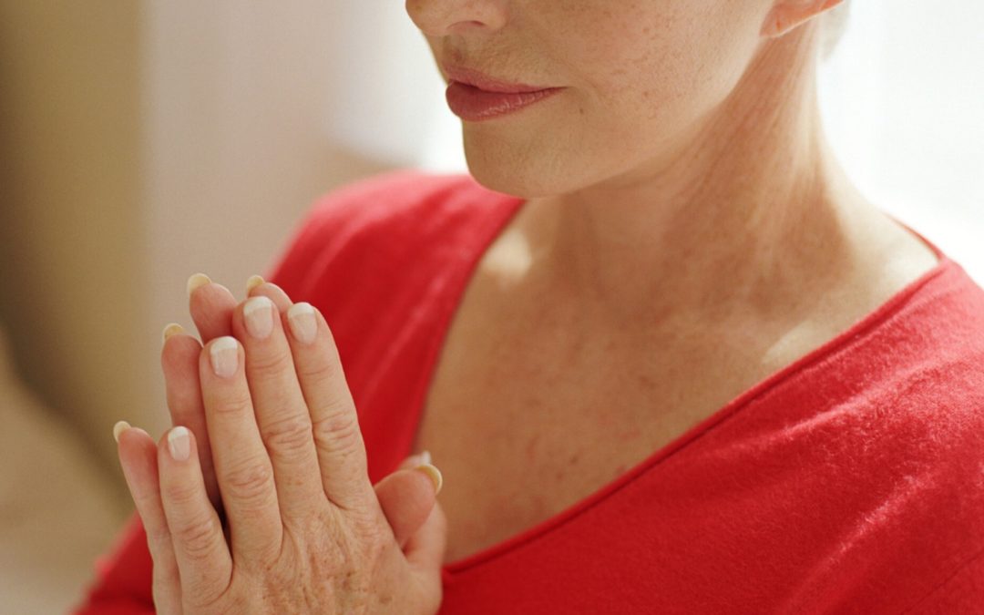 Woman practicing spiritual self-care